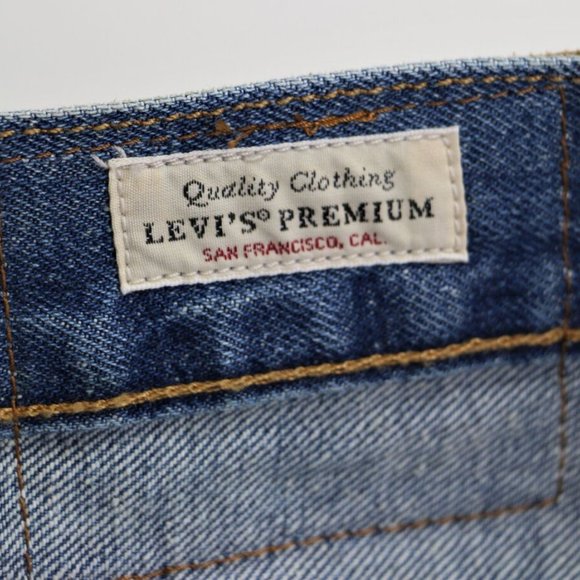New Levi's  W33 L34 50'S STRAIGHT FIT MEN'S JEANS Selvedge  Cotton Hemp Blend - Picture 6 of 14